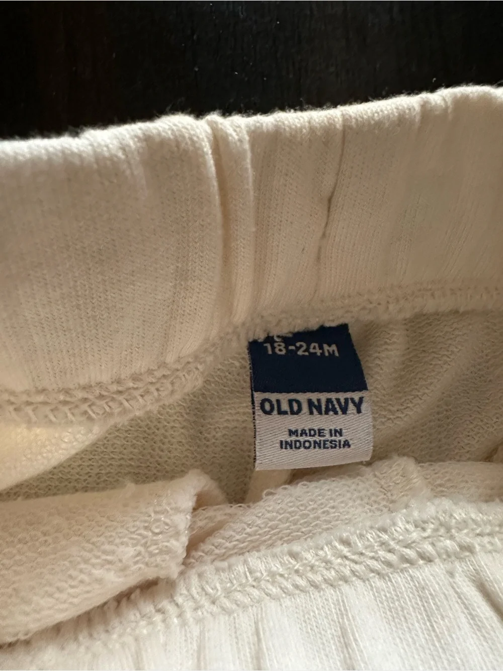 Old Navy Cream Terry Shorts with Colorful Flower Applique